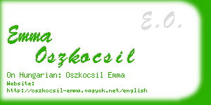emma oszkocsil business card